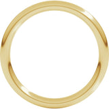 14K Yellow Gold 2 mm Comfort-Fit Full Round Band Size 6