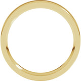 14K Yellow Gold 3.5 mm Comfort-Fit Flat Band Size 7.5