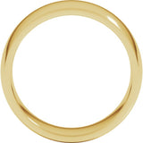 14K Yellow Gold 8 mm Lightweight Comfort-Fit Half Round Band Size 10.5