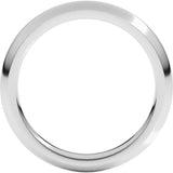 10K White Gold 3 mm Comfort-Fit Half Round Band Size 6