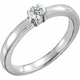 14K White Gold 1/5 CTW Natural Diamond Family Stackable Ring