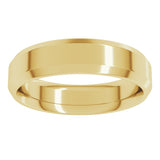 14K Yellow Gold 5 mm Beveled-Edge Comfort-Fit Flat Band Size 7