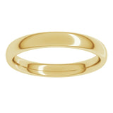 18K Yellow Gold 3 mm Comfort-Fit European-Style Band Size 10
