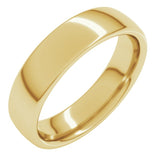 10K Yellow Gold 5 mm Comfort-Fit European-Style Band Size 11