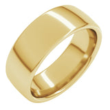 14K Yellow Gold 7 mm Comfort-Fit European-Style Band Size 7