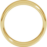 14K Yellow Gold 7 mm Comfort-Fit European-Style Band Size 7