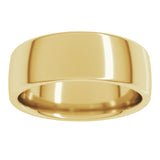 14K Yellow Gold 7 mm Comfort-Fit European-Style Band Size 7