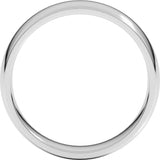 14K White Gold 5.5 mm Lightweight Comfort-Fit Half Round Band Size 8.5