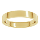 14K Yellow Gold 3.5 mm Comfort-Fit Flat Band Size 6.5