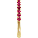 14K Yellow Gold Natural Ruby Stackable Ring