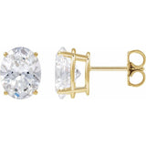 14K Yellow Gold 2 CTW Lab-Grown Diamond Earrings