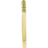 14K Yellow Gold Vermeil Natural Peridot Stackable Ring