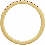 14K Yellow Gold Vermeil Natural Mozambique Garnet Stackable Ring