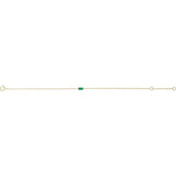 14K Yellow Gold Lab-Grown Emerald 6 1/2-7 1/2" Bracelet