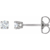 Sterling Silver 1/5 CTW Lab-Grown White Diamond Earrings