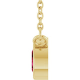 14K Yellow Gold Lab-Grown Ruby 18" Necklace