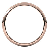 14K Rose Gold 1.5 mm Half Round Band Size 2