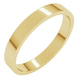 18K Yellow Gold 3 mm Flat Band Size 9