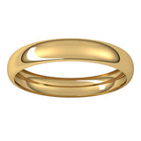 18K Yellow Gold 3.5 mm Half Round Band Size 5.5