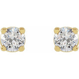 14K Yellow Gold 1/8 CTW Lab-Grown White Diamond Earrings