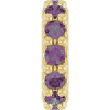 18K Yellow Gold-Plated Sterling Silver Lab-Grown Alexandrite Spacer Charm/Pendant