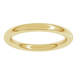 10K Yellow Gold 2.5 mm Comfort-Fit Full Round Band Size 5