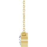 14K Yellow Gold 5/8 CT Lab-Grown Diamond 16-18" Necklace