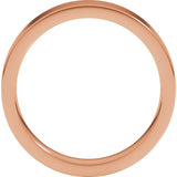 18K Rose Gold 4 mm Comfort-Fit Flat Band Size 8.5