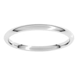 Platinum 1.5 mm Lightweight Comfort-Fit Half Round Band Size 6.5