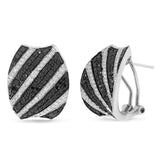 1.75ct 14k White Gold Black & White Diamond Earring