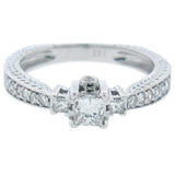 0.57ct 14k White Gold Princess Cut Diamond Engagement Ring