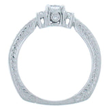 0.57ct 14k White Gold Princess Cut Diamond Engagement Ring
