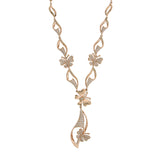 0.75ct 14k Rose Gold Diamond Butterfly Necklace