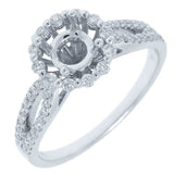 0.36ct 14k White Gold Diamond Semi-mount Ring