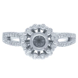 0.36ct 14k White Gold Diamond Semi-mount Ring