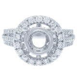 0.68ct 18k White Gold Diamond Semi-mount Ring