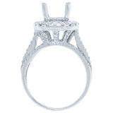 0.68ct 18k White Gold Diamond Semi-mount Ring