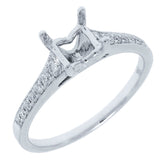 0.24ct 18k White Gold Diamond Semi-mount Ring