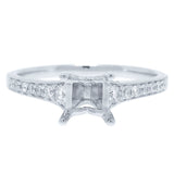 0.24ct 18k White Gold Diamond Semi-mount Ring