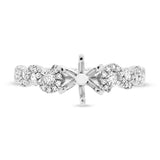 0.54ct 18k White Gold Diamond Semi-mount Ring