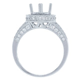 0.76ct 14k White Gold Diamond Semi-mount Ring