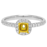 0.30ct 14k Two-tone Gold Diamond Semi-mount Ring