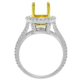 0.75ct 18k Two-tone Gold Diamond Semi-mount Ring