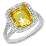 0.52ct 18k Two-tone Gold Diamond Semi-mount Ring