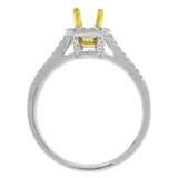 0.38ct 14k Two-tone Gold Diamond Semi-mount Ring