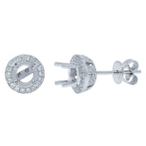 0.37ct 14k White Gold Diamond Semi-mount Earring