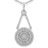 1.00ct 14k White Gold Diamond Fancy Necklace