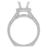 0.66ct 14k White Gold Diamond Semi-mount Ring Size 6.5