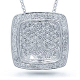 0.38ct 14k White Gold Diamond Pave Pendant