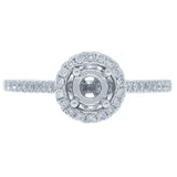 0.20ct 14k White Gold Diamond Semi-mount Ring